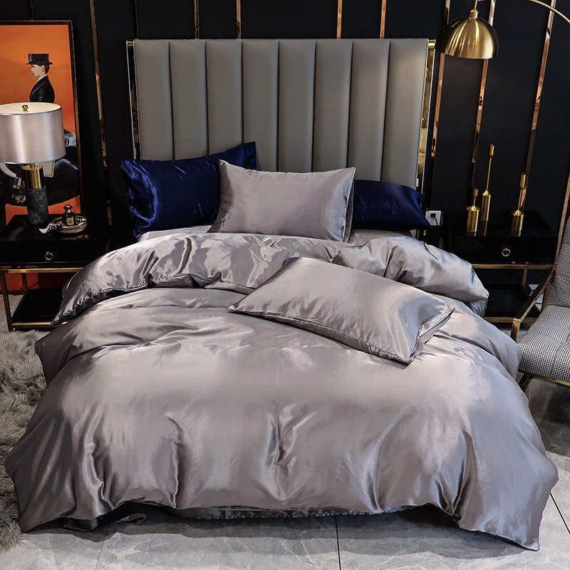 C00001 Satin-Bettbezug-Set, 4-teilig