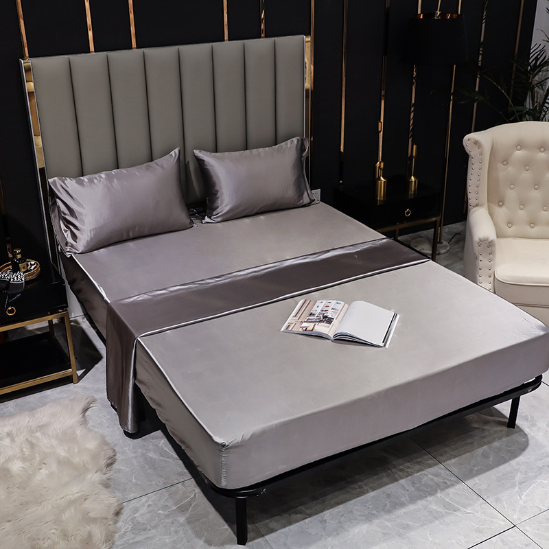 C00001 Satin-Bettbezug-Set, 4-teilig